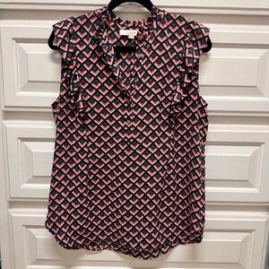 LOFT Chevron Flutter Henley Shell